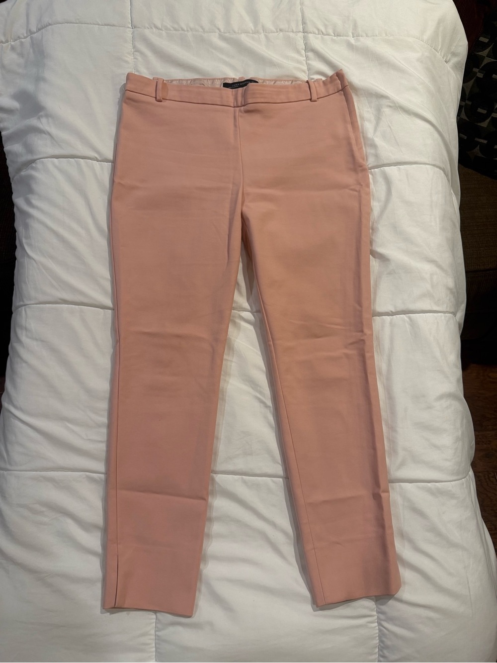 Zara Blush Pink Straight-Leg Pants